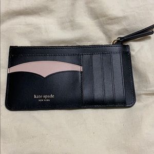 Kate Spade Cardholder Wallet. Slim. Cream & Black.